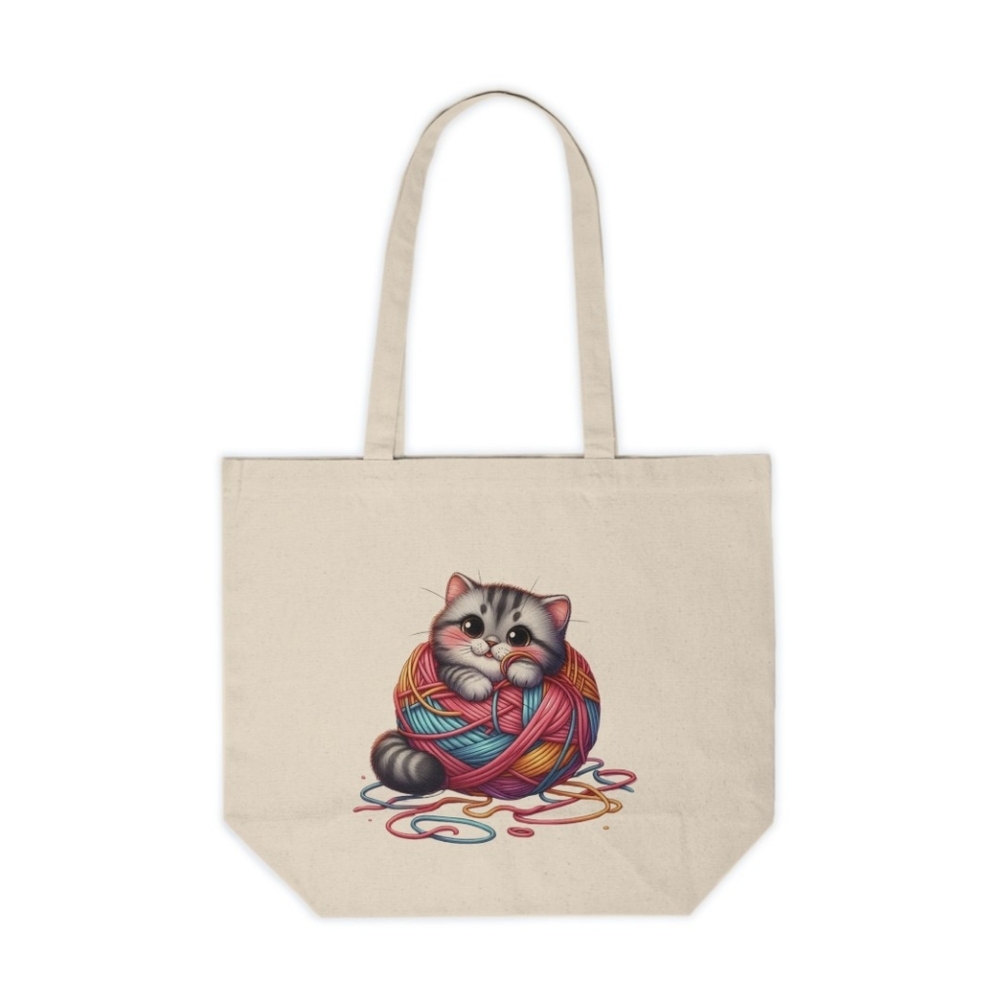 Cat In A Ball of Yarn Custom Tote Bag